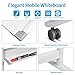 Mobile Whiteboard, Double Sided Dry Erase Board Aluminum Frame, Rolling Stand White Board & Accessories with 4 Markers, 1 Eraser, 12 Push Stickers (48x32)