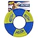 Nerf Dog Trackshot Toss and Tug Ring Dog Toy, Lightweight, Durable and Water Resistant, 9 Inches, For Medium/Large Breeds, Single Unit, Blue/Green