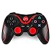 TNP PS3 Gaming Controller - Wireless Bluetooth 6 Axis Game Controller Gampad Joypad Joystick Console for Sony Playstation 3 PS3 Black/Red [Playstation 3]