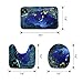 Amagical 3 Piece Bath Mat Set Sea Fishes Flannel Bathroom mat Contour Toilet Cover Rug