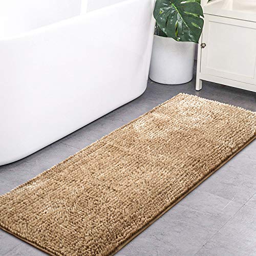 LOCHAS Luxury Bathroom Rug Runner Non Slip Chenille Bath Rugs 24x60