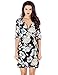 LookbookStore Women's Floral Print A Line Business Casual Short True Wrap Dress