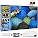 Projector Screen 120 inch - Portable Movie Screen 16:9 Outdoor Indoor Projection Screen with Hanging Ropes Hooks, Anti-Crease Front Rear View for Home Theater Cinema Video Film