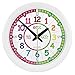 ertt Teaching Wall Clock - Learn The Time Wall Clock - Kids Analog Clock for Classroom, Playroom, Bedroom, Educational Room Decor - School Clock for Kids with Rainbow Face (29cm)