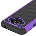 LK J3 Case, Express Prime Case, Amp Prime Case, [Shock Absorption] Hybrid Armor Defender Protective Case Cover for Samsung Galaxy J3 / Express Prime/Amp Prime (Purple)