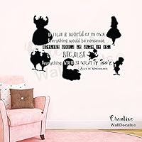 CreativeWallDecals Vinyl Wall Decal Sticker Alice in Wonderland Kids Nursery Characters r1874