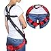 Oumers Kids' Climbing Harness, Full Body Harness, Safe Belts Guide Harness for Outward Band Expanding Training, Caving Rock Climbing Rappelling Equip, Safety Comfort (Small Black and Red)