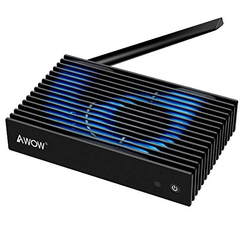 Mini PC AWOW NV41 Windows 10 Pro Intel Celeron J4105 Fanless Mini Desktop Computer 4GB 64GB eMMC Support 4K HD,2.4G/5G WiFi,Gigabit Ethernet,BT 4.2