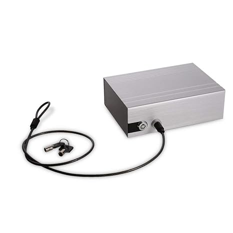 Sailnovo Auto Tresor Silbrig tragbare Schlüssel Safe sicher Box mit Stahlseil