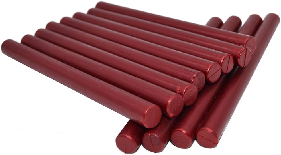Sealing Wax Rod Blood Red for Standard Size Glue Gun - 5.4"(L) -
