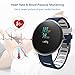 LETSCOM Fitness Tracker Watch with Heart Rate Watch and Blood Pressure Monitor, Step Counter Watch, Pedometer, IP67 Waterproof,Sleep Monitor, Smart Watch for Women Men Kids