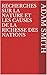 Recherches sur la nature et les causes de la richesse des nations (French Edition) by