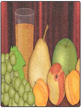 Fruit Grapes and Apple Pears Warmer Winter Fleece Throw Plush Blanket 50 x 60 inches (Medium)