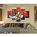 Easy Painter(TM) 5D DIY Diamond Painting Kit Guitar Artwork Music Score Wall Art Decor Landscape Diamond Painting By Numbers on Canvas Embroidery Rhinestone Cross Stitch Arts Craft 5pcs/set