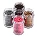 Glitter Eyeshadow, ETEREAUTY 4 Colors Glitter Powder Loose with Eyeshadow Brush