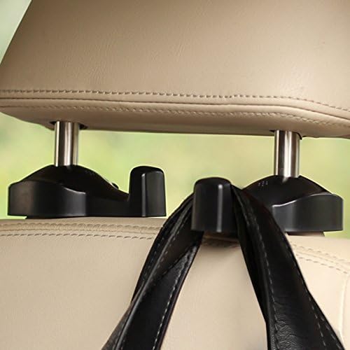 Suntin Car Back Seat Headrest Purse Hanger (Set of 2) (Black)