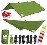 Chill Gorilla 12x12 Hammock Rain Fly Camping Tarp. Ripstop Nylon. 203