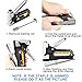 Amy 3 in 1 Heavy Duty Staple Gun with Staple Remover Tack Lifter, Hand Operated Stainless Steel Stapler Brad Nail Gun, Furniture Stapler, Upholstery Gun, 900 Staples Attached, Black