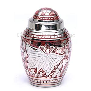 Grabado Mariposa Mini rojo urna para cenizas: Amazon.es: Hogar