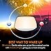 VEHOLION Light Therapy Lamps, Sleep Therapy Wake Up Light Alarm Clock with Sunrise Simulation and 4 Natural Sounds, Snooze Function and Timer White Noise Sound LED Rechargeable, MY-6