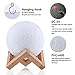 ALOVECO Moon Lamp, 3D Printed 16 Colors RGB Moon Light with Remote Control, Dimmable USB Rechargeable LED Lunar Moon Night Light with Stand for Kids Women Lover Birthday Gift (Warm and White)