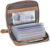 Easyoulife Credit Card Holder Wallet Womens Zipper Leather Case Purse RFID Blocking