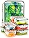 Food Storage Containers with Lids - Airtight Leak Proof Easy Snap Lock and BPA Free Clear Plastic Container Set for Kitchen Use by Fullstar (18 Piece Set)