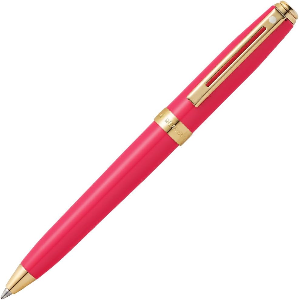 Sheaffer Mini Ballpoint Pen Prelude Glossy Pink in Gift Box, Gold,White,Pink,Black