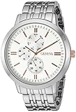 Geneva Men's GV/5001SVTT Multi-Function Dial Silver-Tone Bracelet Watch