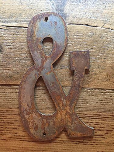 Rusty Metal &amp; Ampersand - Predrilled - For Art, Signs, Decor - Make your own DIY Gift!