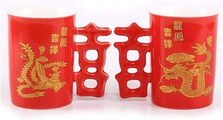 Maneki Neko Coffee Cups Japanese Design Blue, Impérial Rouge