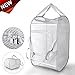 Dalykate Mesh Laundry Hamper, Clothes Hamper Pop-Up Foldable Laundry Basket Large Mesh Hamper with Double Opennings and Reinforced Handles for Dirty Clothes-15x25(Grey)
