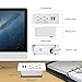 Conference Recessed Power Strip Socket,Power Grommet,Desktop Charging Station with 2-Outlet and 2 USB Ports (white)