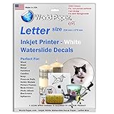 White Backing Waterslide Decals Inkjet Paper WHITE 10 Sheets Package :)