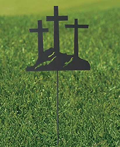 Tres Cruces calavera Cruz de Pascua Metal sombra Patio juego 30