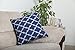 TreeWool, (Pack of 2) Trellis Accent Throw Pillow Covers in Cotton Canvas (18 x 18 Inches; Navy & Grey)