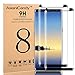 Galaxy Note 8 Screen Protector, Full Screen Coverage Anti-Scratch 3D Curved Edge Ultra-thin HD Clear Screen Protector Film for Samsung Galaxy Note 8 [2-Pack] (Black) (Packaging May Vary)