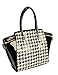 Rimen & Co. Shiny Patent PU Leather Pilot Wing Satchel Style Structured Zipper Closure Womens Fashion Purse Handbag K5-2658 QN-2800