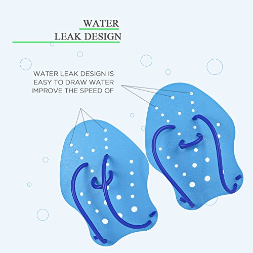 Tearcam Professional Hand Paddles, Webbed Bionic Swim Training Contour Paddles for Men, Women Extra Upper Body Water Resistance(M) - Thumbnail 4