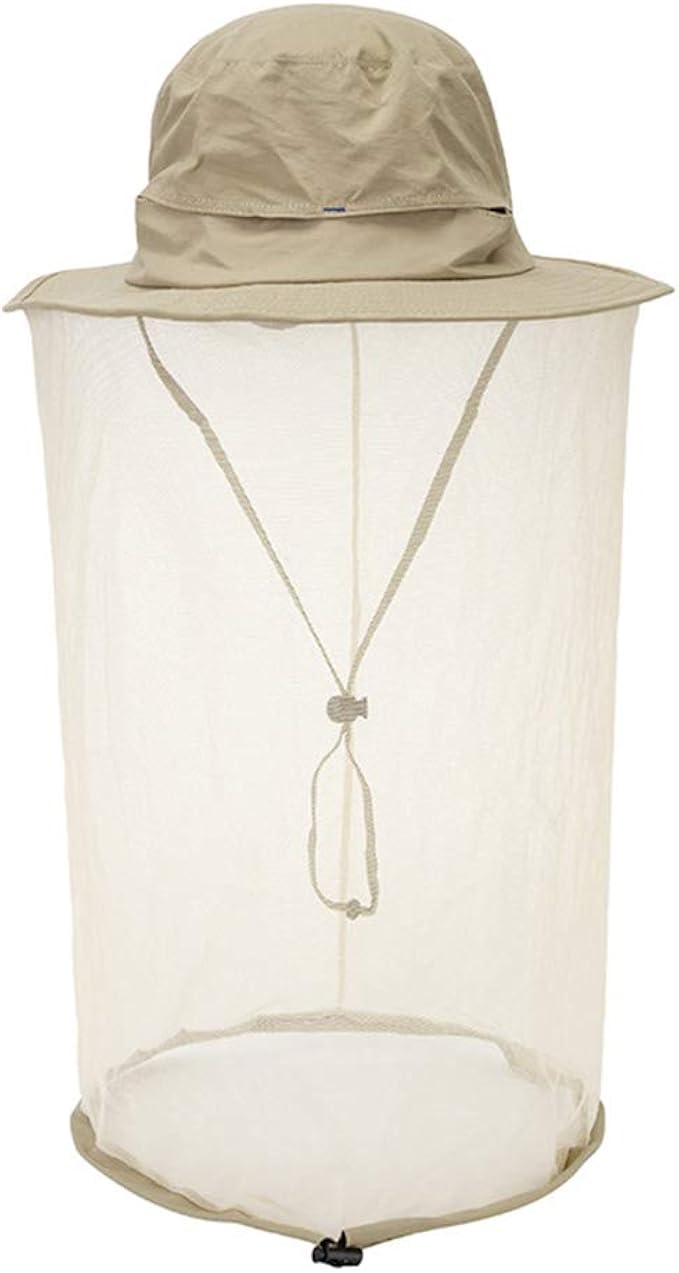 Mosquito Head Net Hat Hidden Mesh Sun Hat Men Women Outdoor Insect UV