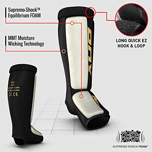 RDX Shin Guards Kickboxing Muay Thai, SATRA Approved, MMA Leg Instep