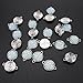 Wholesale 24 PCS Cabochon Druzy Connector Faux Drusy Resin Iridescent with Double Bail Connector Round Charm Bulk for Jewelry Making (Aqua)