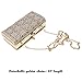 Womens Evening Clutch Bag Wedding Purse Bridal Prom Handbag Party Bag (8833-151 gold)