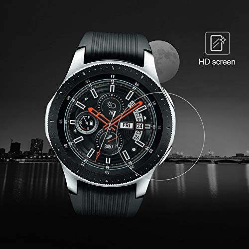 (4 Pack) Galaxy Watch 46mm HD Screen Protector, Protective Film [3D Curved] [Case Friendly] [Anti-Scratch] 9H Hardness Tempered Glass Screen Protector,for Samsung Galaxy Watch 46mm - Thumbnail 6