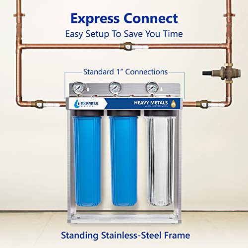 Express Water Heavy Metal Whole House Water Filter 3 Stage Whole House Water Filtration System