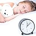 Bidason Alarm Clock, Cube Office Desk Clock, No Ticking Noise Modern Cool Alarm Clocks for Bedrooms with Night Light, Battery Operated Travel Clock, Easy to Set, Ideal Gift for Kids (Black)