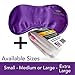 Sleep More (Large-XL) Sleeping Mask for Men or Women, with Free “ONE BAG”. A PURPLE Satin Natural Rest Aid for Sleep Disorders & Insomnia
