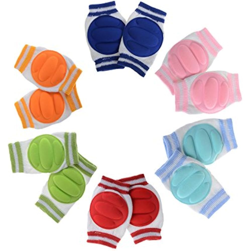 6 Pairs Activity & Entertainment Knee Pads For Kids Infant Toddler Baby