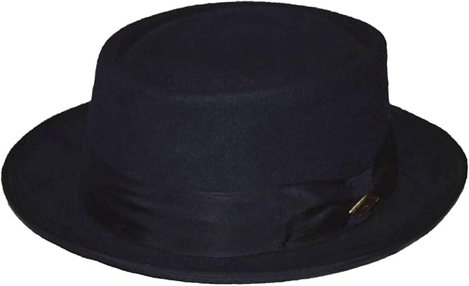 navy blue felt hat