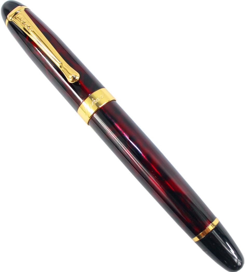 Gullor 450 Rollerball Pen Chinese Red Lacquer Black Line - Dark Red and Golden - Image 3